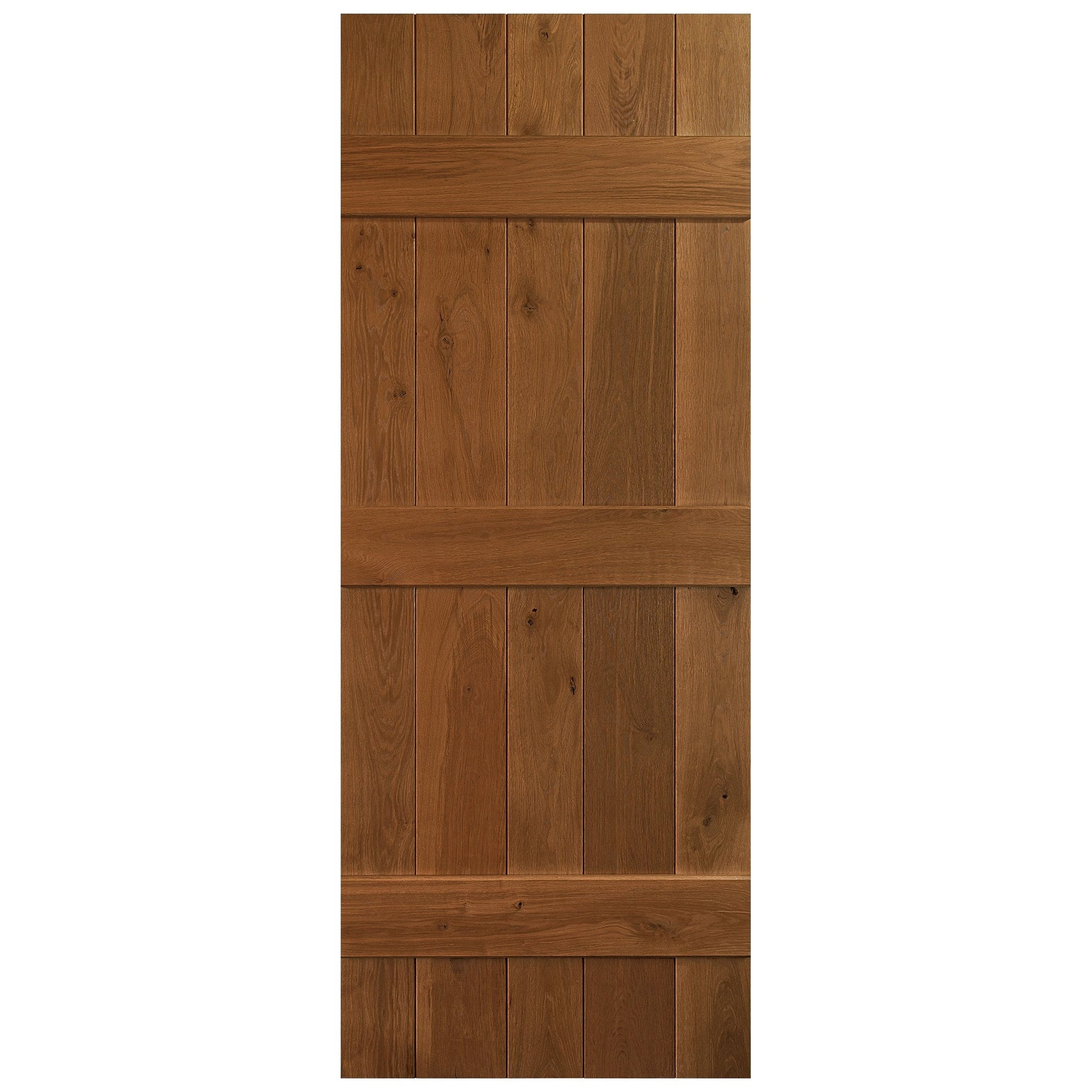 Oak Internal Fully Finished Rustic Grange Solid Ledged Door (HOLB)