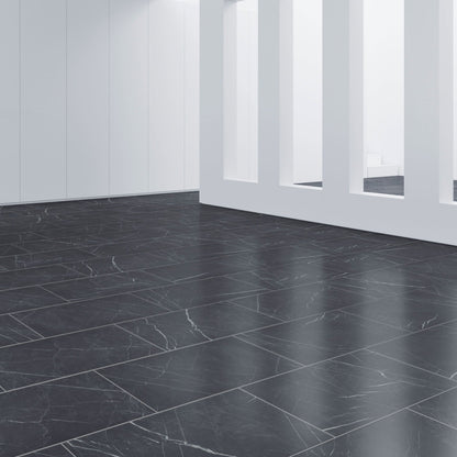 Black Marble - Industry Tile Water-resistant 8mm Laminate Flooring (84220)