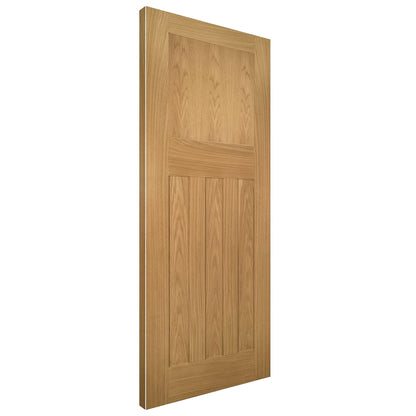 B-Grade Oak Internal Unfinished Cambridge 4 Pabel FD30 Fire Door (38433)