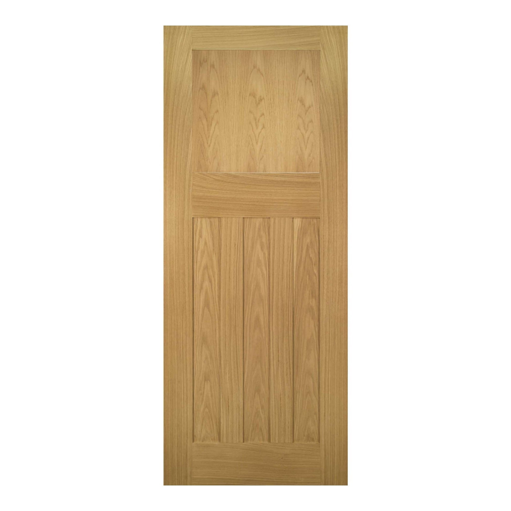 B-Grade Oak Internal Unfinished Cambridge 4 Pabel FD30 Fire Door (38433)
