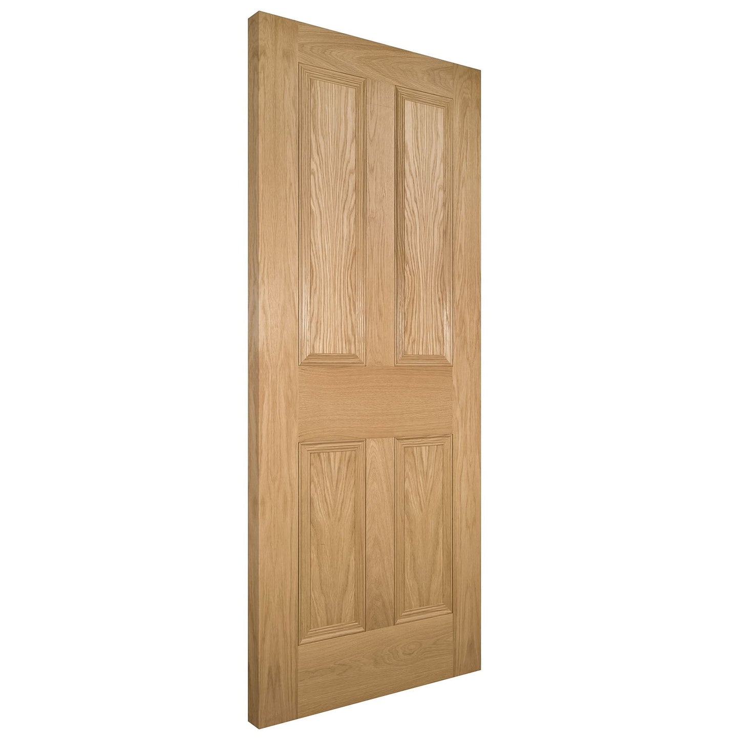 B-Grade Oak Internal Unfinished Kingston 4 Panel FD30 Fire Door (38371)