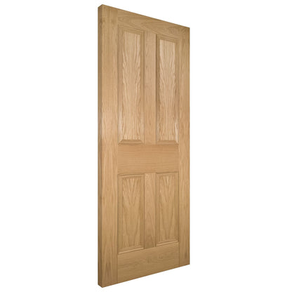 B-Grade Oak Internal Unfinished Kingston 4 Panel FD30 Fire Door (38371)
