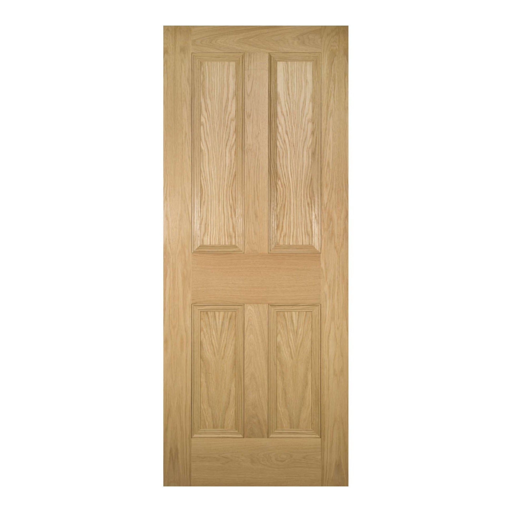 B-Grade Oak Internal Unfinished Kingston 4 Panel FD30 Fire Door (38371)