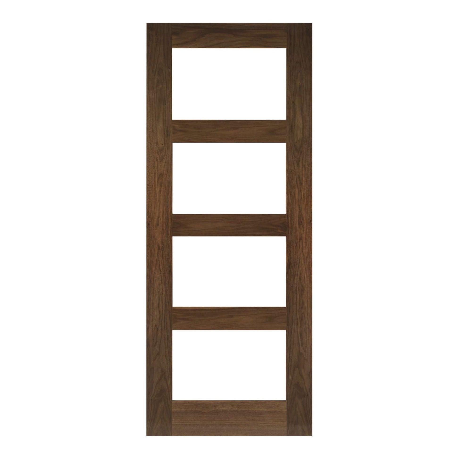B-Grade Walnut Internal Fully Finished Coventry 4 Light Clear Glass Door (45322)