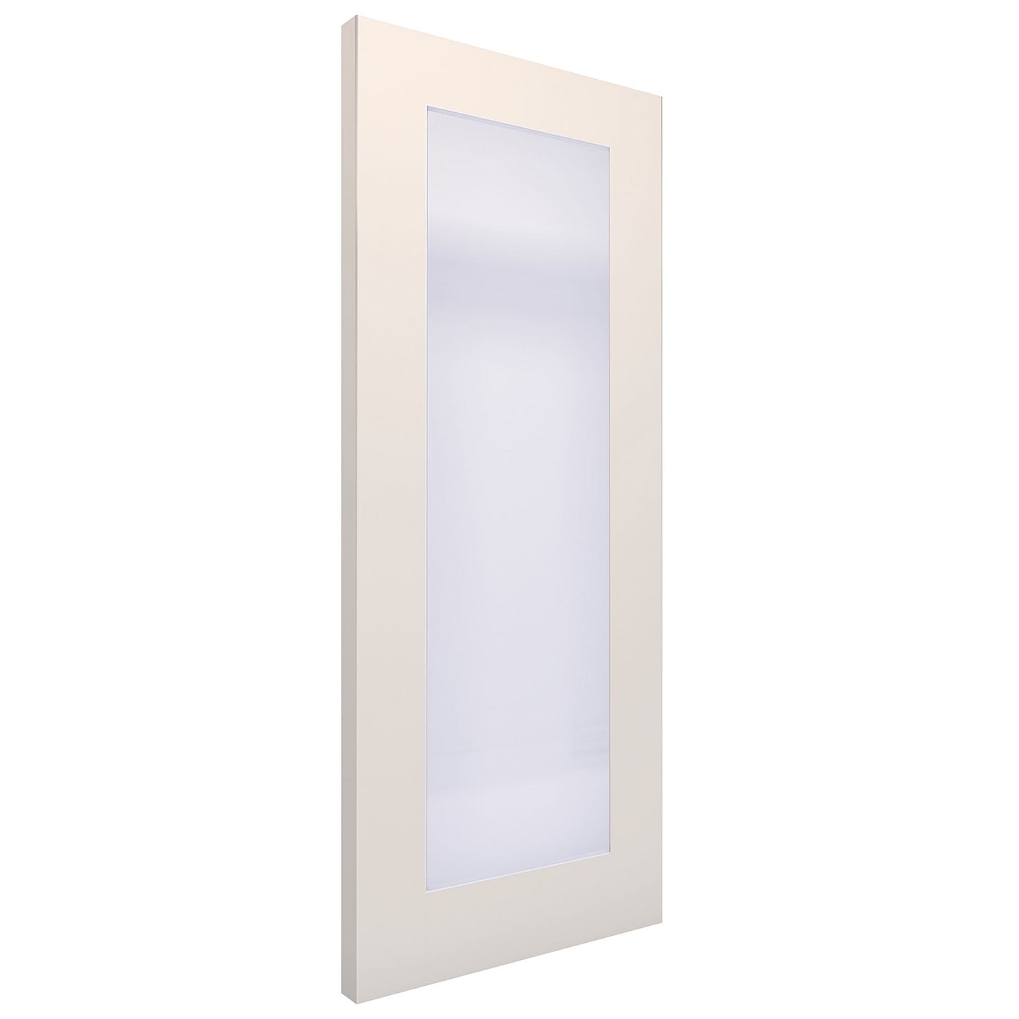 B-Grade White Internal Primed Denver 1 Light Obscure Glass Door (82404)