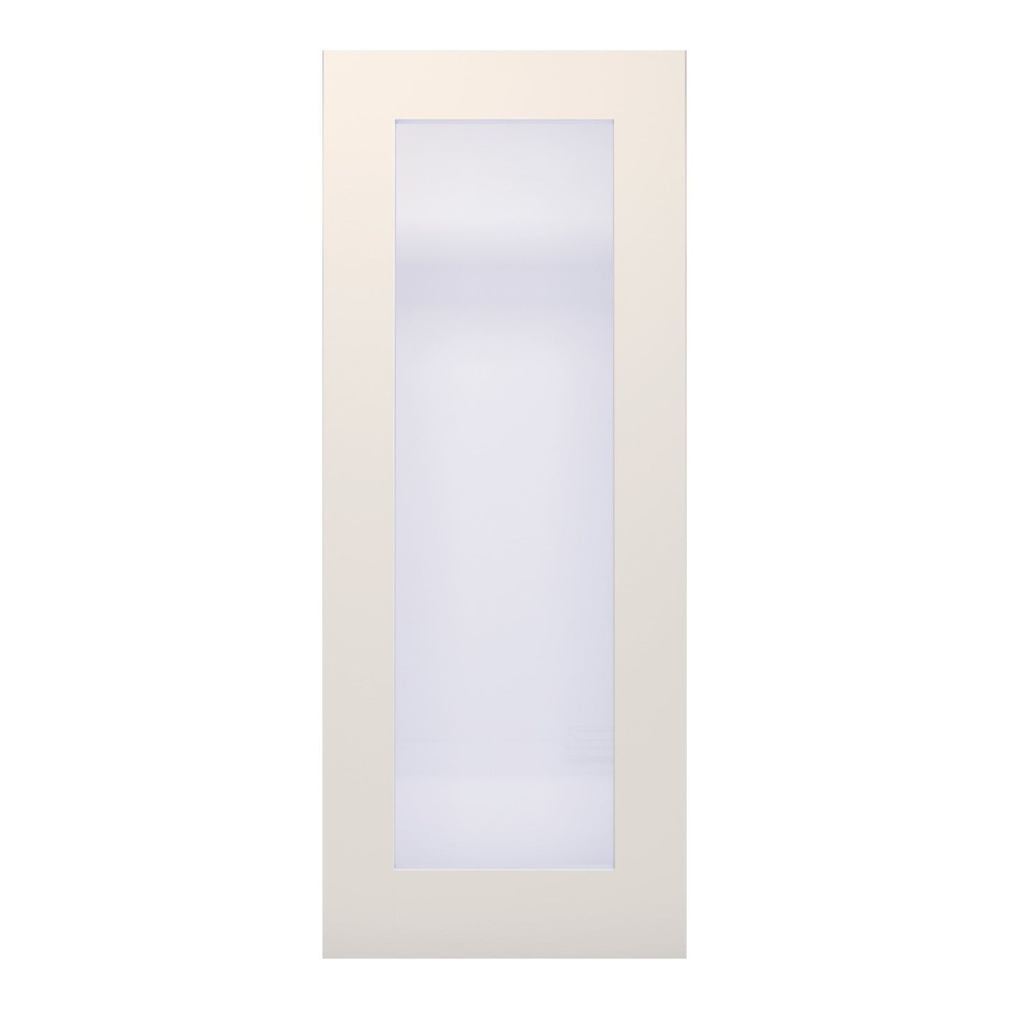 B-Grade White Internal Primed Denver 1 Light Obscure Glass Door (82404)