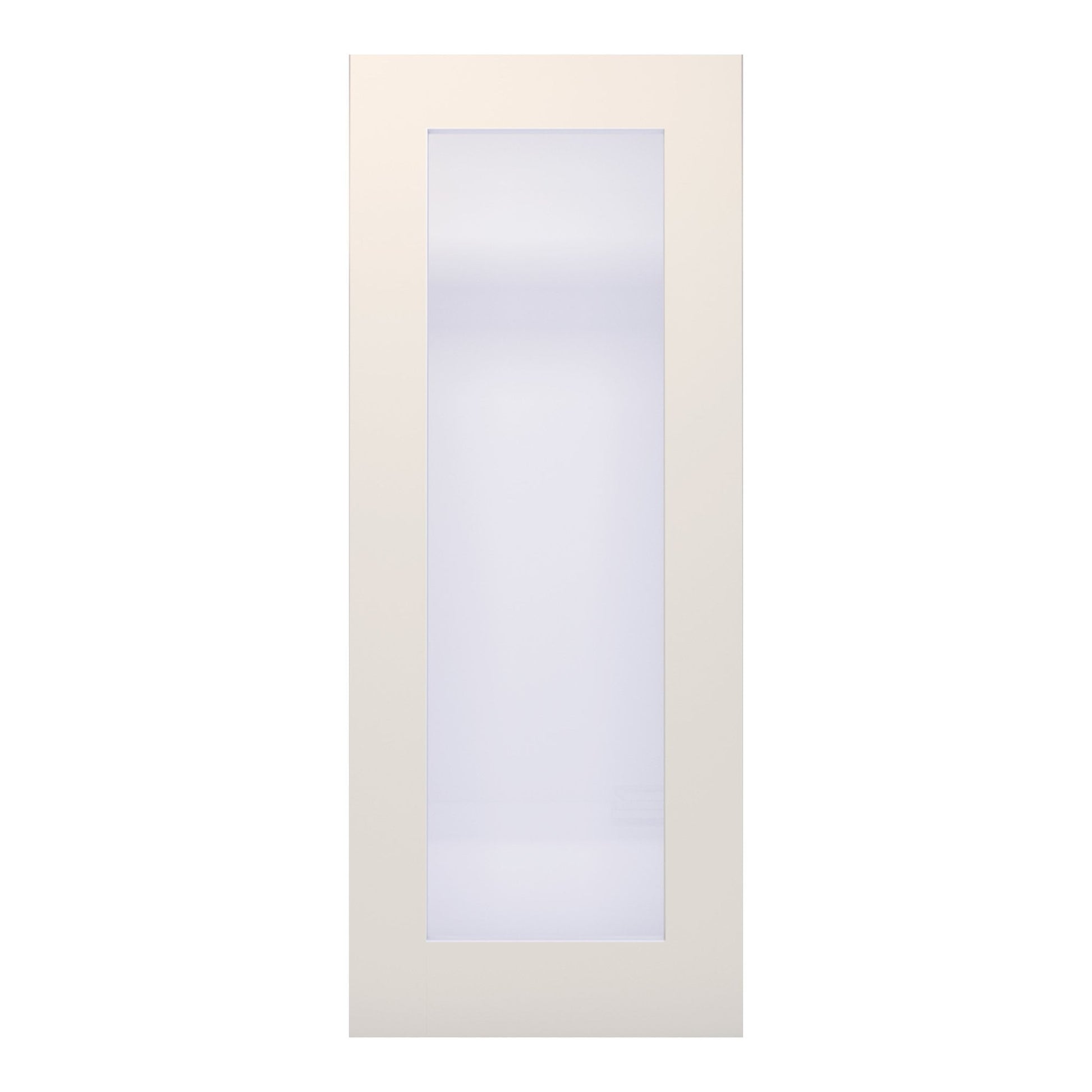B-Grade White Internal Primed Denver 1 Light Obscure Glass Door (82404)