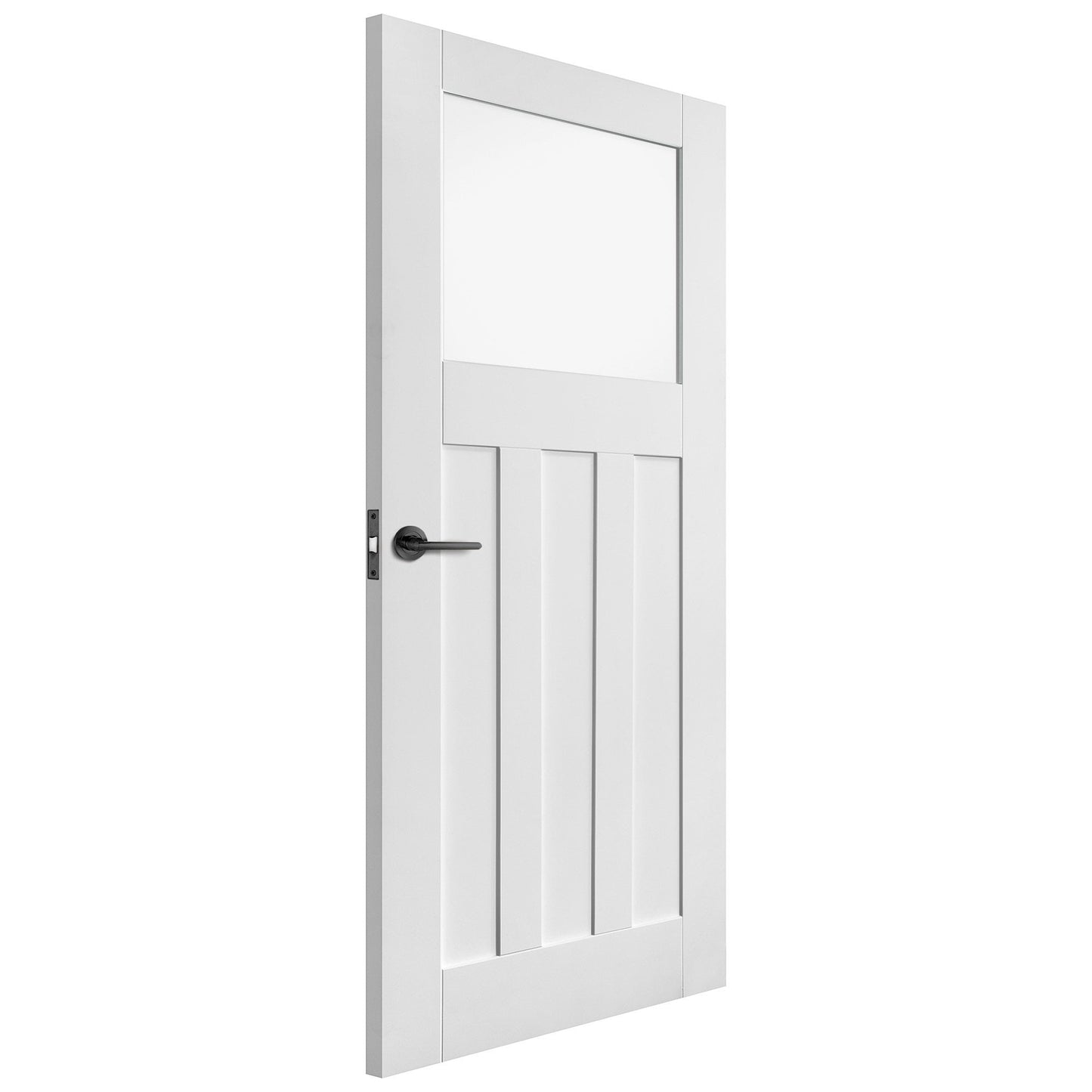 White Internal Primed 1930's DX 1 Light Clear Glass Door (85811)