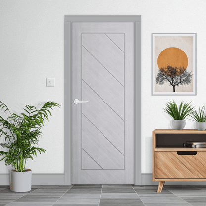 B-Grade Light Grey Internal Fully Finished Torino 6 Panel FD30 Fire Door (85869)