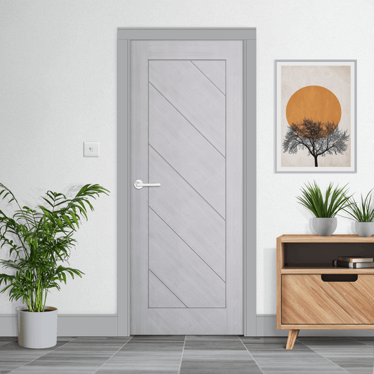 B-Grade Light Grey Internal Fully Finished Torino 6 Panel FD30 Fire Door (85869)