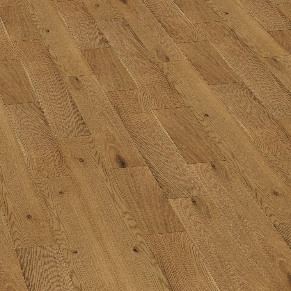 Natural Oak Smoked - Premier 14mm Smoked Engineered Real Wood Flooring (85919)