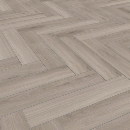 Oak Silver - Herringbone 8mm Laminate Flooring (89187)
