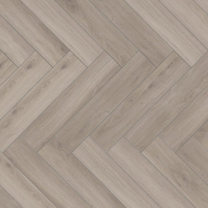 Oak Silver - Herringbone 8mm Laminate Flooring (89187)