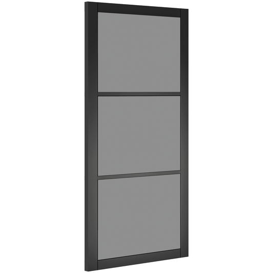 B-Grade Black Internal Fully Finished Camden 3 Light Tinted Glass Door (93351)