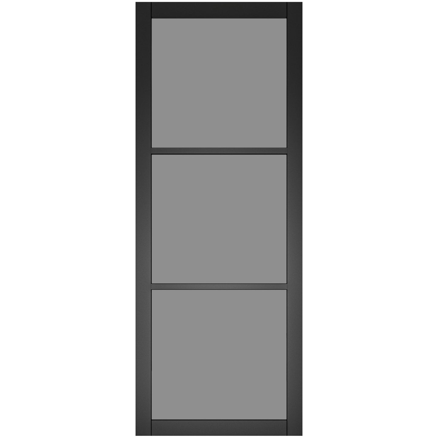 B-Grade Black Internal Fully Finished Camden 3 Light Tinted Glass Door (93351)