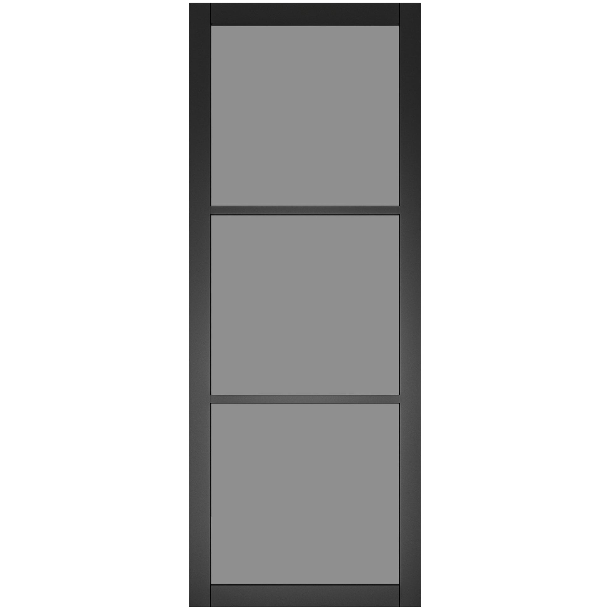 B-Grade Black Internal Fully Finished Camden 3 Light Tinted Glass Door (93351)