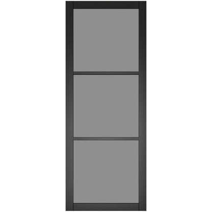 B-Grade Black Internal Fully Finished Camden 3 Light Tinted Glass Door (93351)
