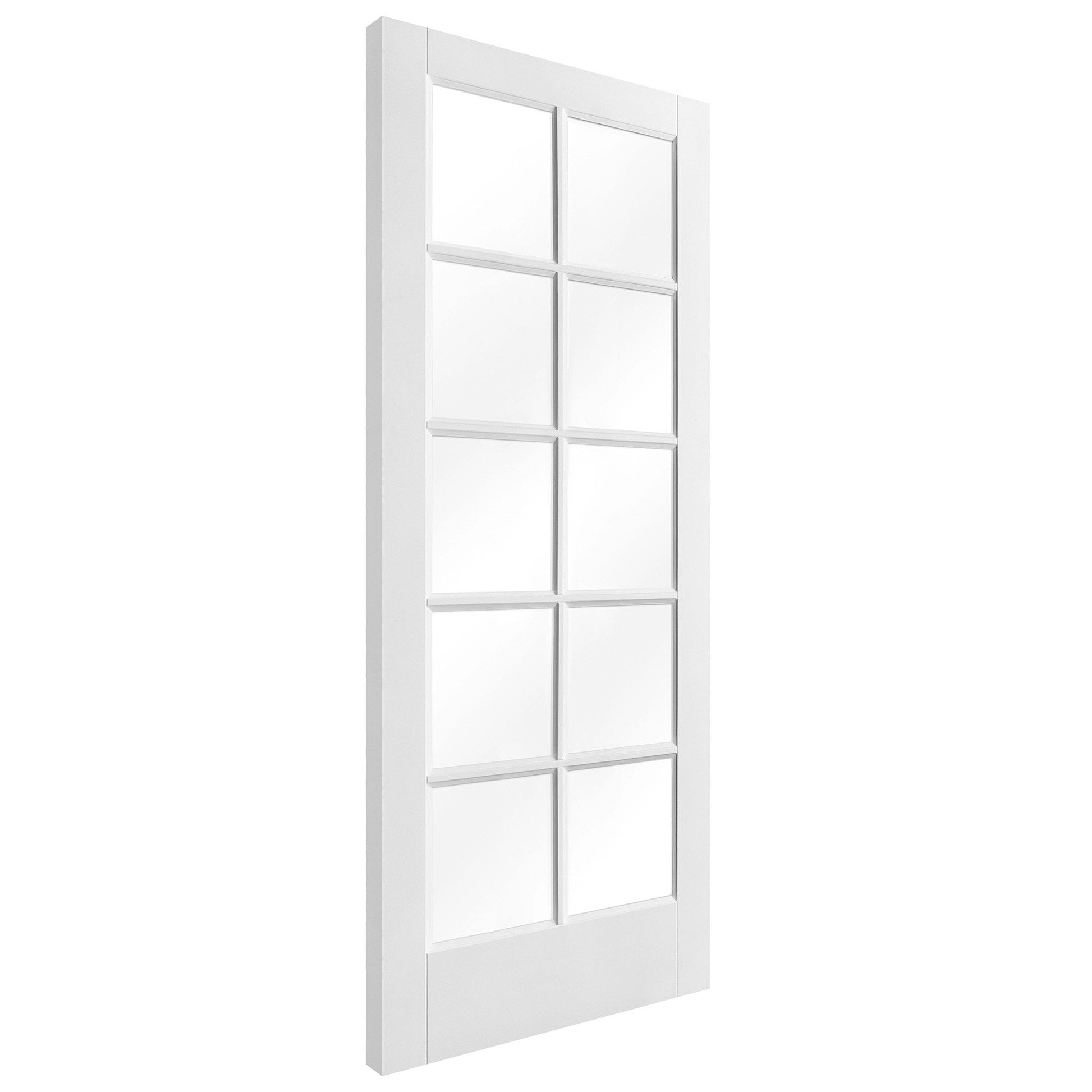 White Internal Primed SA 10 Light Clear Glass Door (88077)