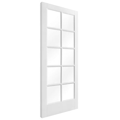 White Internal Primed SA 10 Light Clear Glass Door (88077)