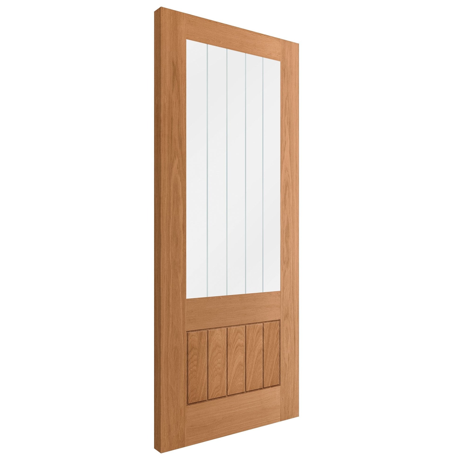 Internal Oak Fully Finished Dordogne 1L Etched Silkscreen Clear Glass Door (HOWPFODOR1L)