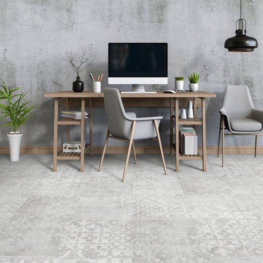 Relief White - Lustre Authentic 8mm Matt Laminate Flooring (48718)