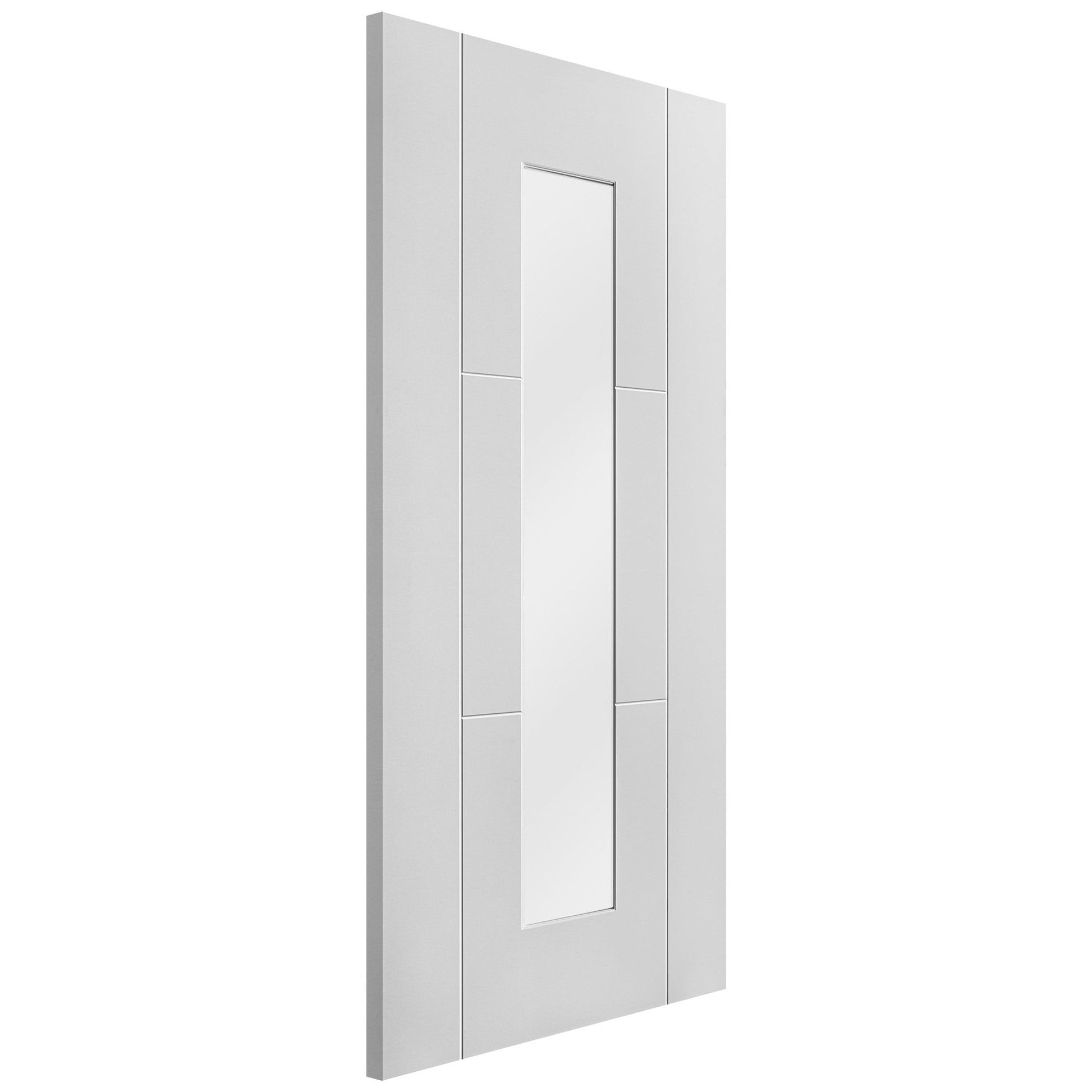 White Internal Primed Trent 1 Light Obscure Glass Door (107890)