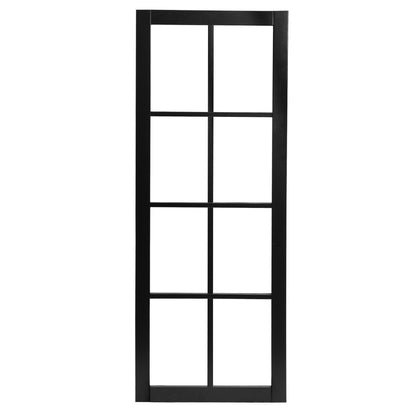Graphite Black Internal Fully Finished Industrial Studio 8 Light Clear Glass Door (105839)
