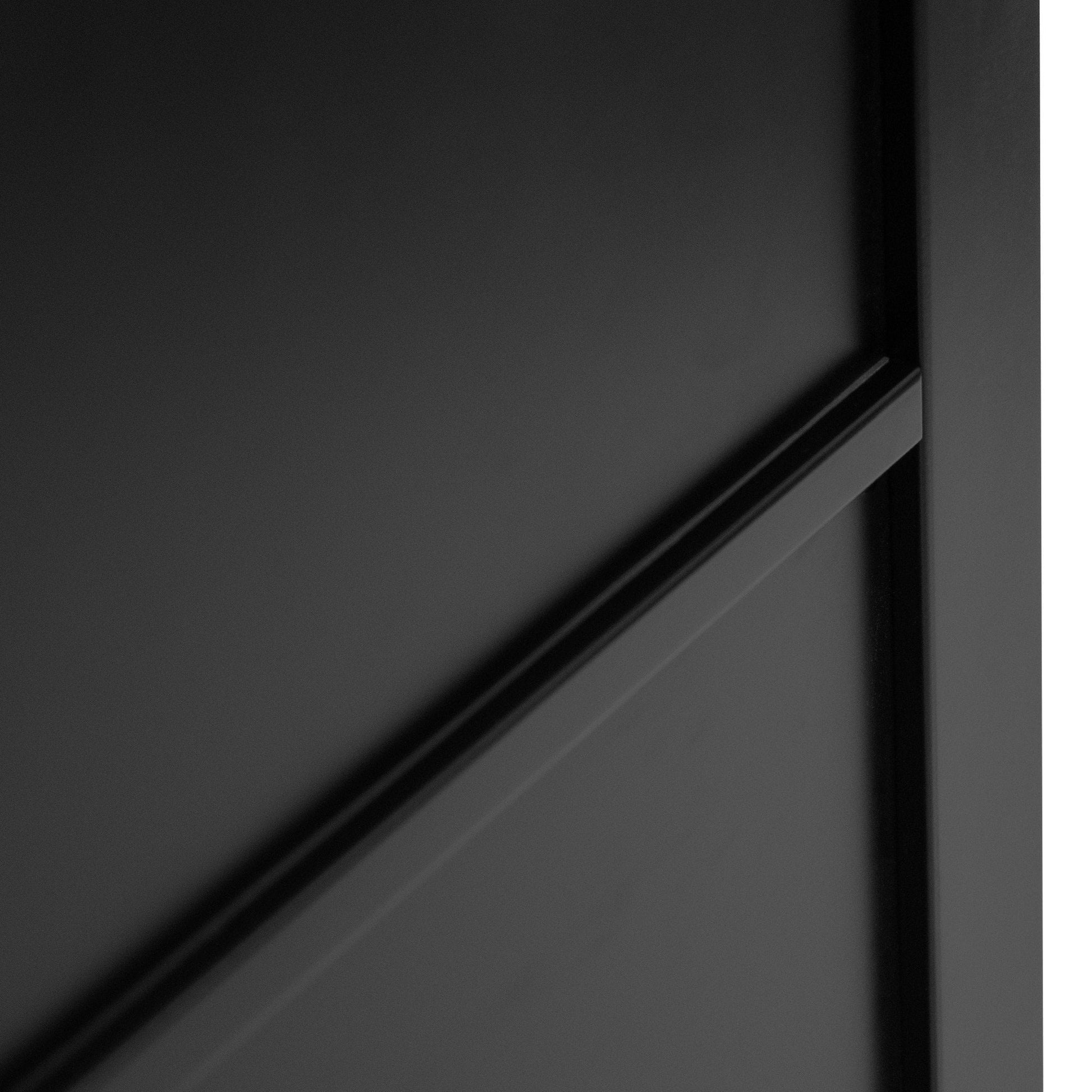 Graphite Black Internal Fully Finished Industrial Studio 5 Panel Door (105838)