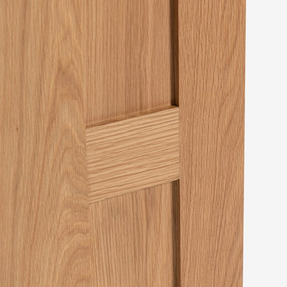 Oak Internal Fully Finished Stamford 4 Panel 1 Light Clear Glass Door (108075)