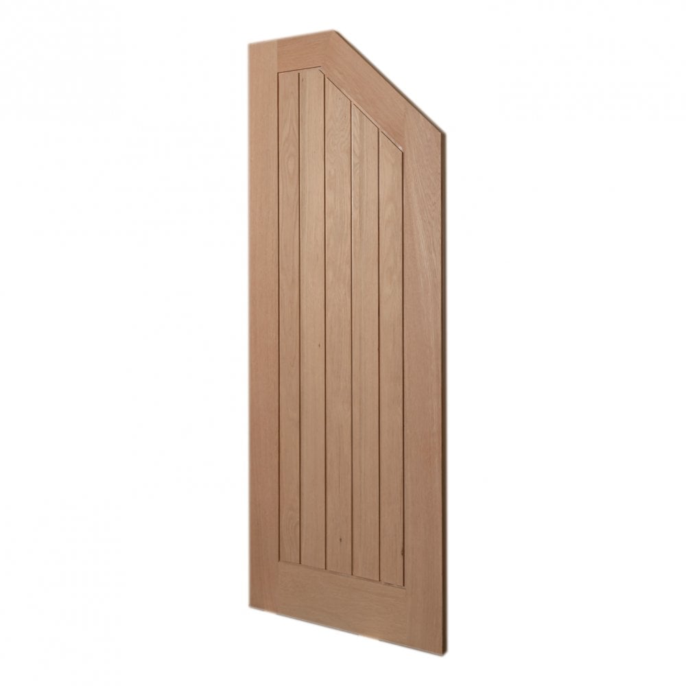 Internal Oak Unfinished Engineered Mexicano Angled Under-Stair Cupboard Door (107971)