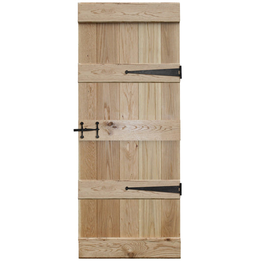 Oak Internal Unfinished Rustic Grange 5 Ledged Solid Plank Door (GRANGE5R)