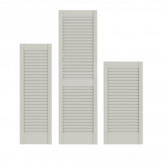 28mm Silk Grey Painted Open Louvre Door