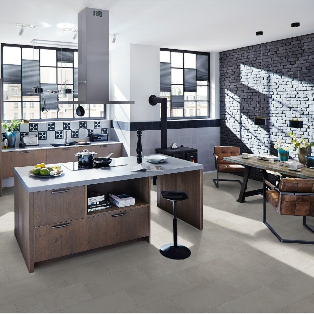 Concrete Beige Stone - Universo Water-Resistant 8mm Water-Resistant Laminate Flooring (113501)