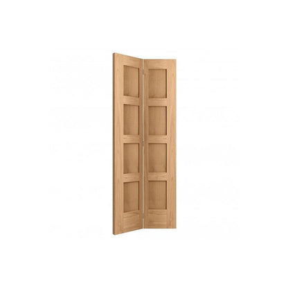 Oak Internal Unfinished Bi-fold Shaker 4 Panel Door (108133)