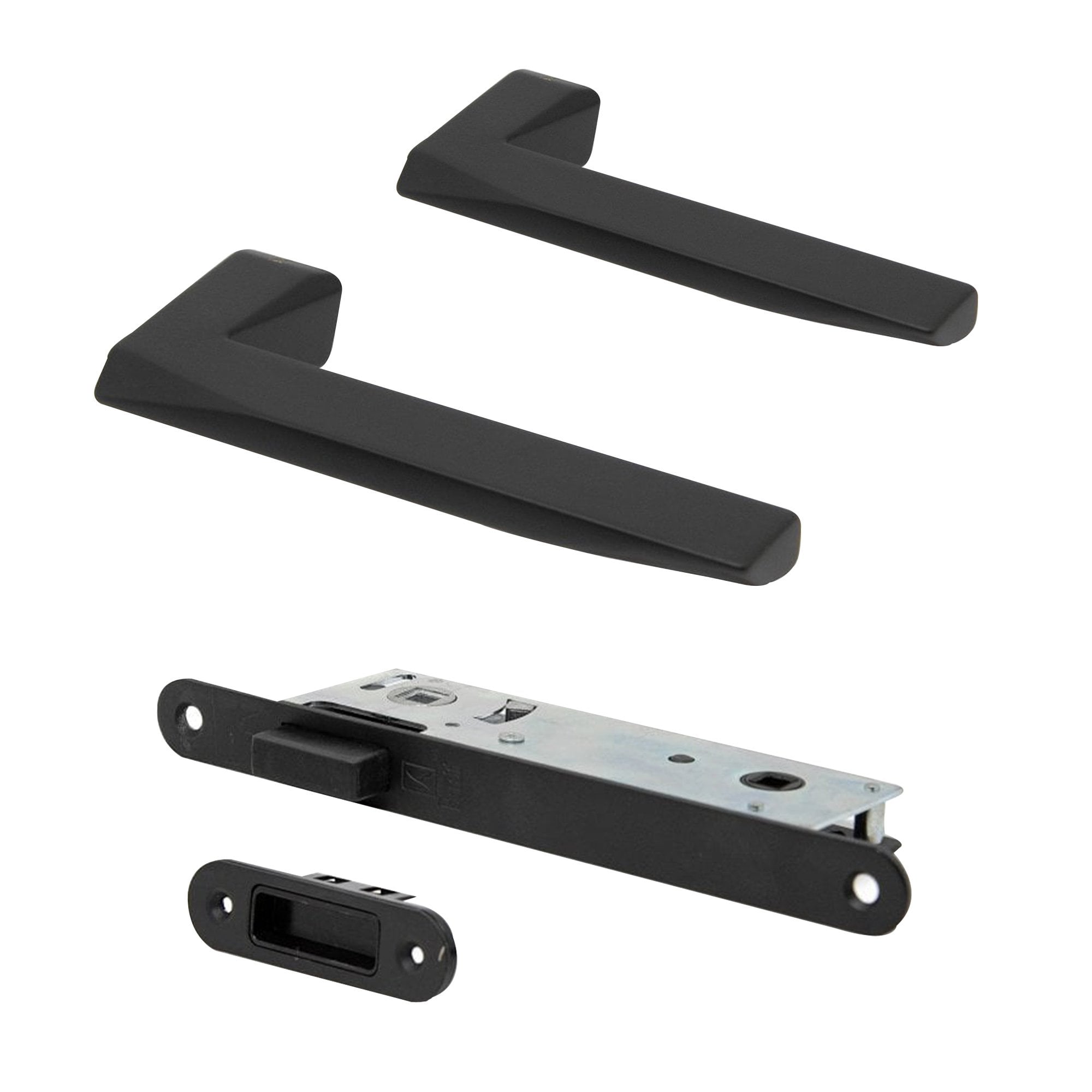 Leader Studio Industrial Slim 1351 Matt Black Lever Handle Pack with ...
