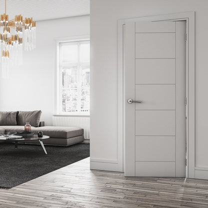 White Primed Linear 7P Door (LIN7P)