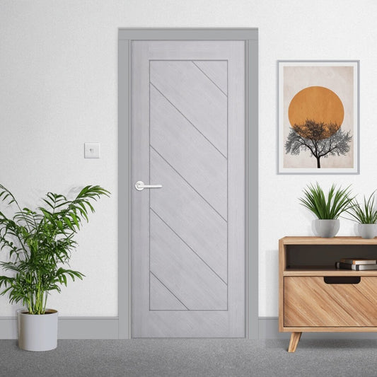 B-Grade Light Grey Internal Fully Finished Torino 6 Panel Door (85867)