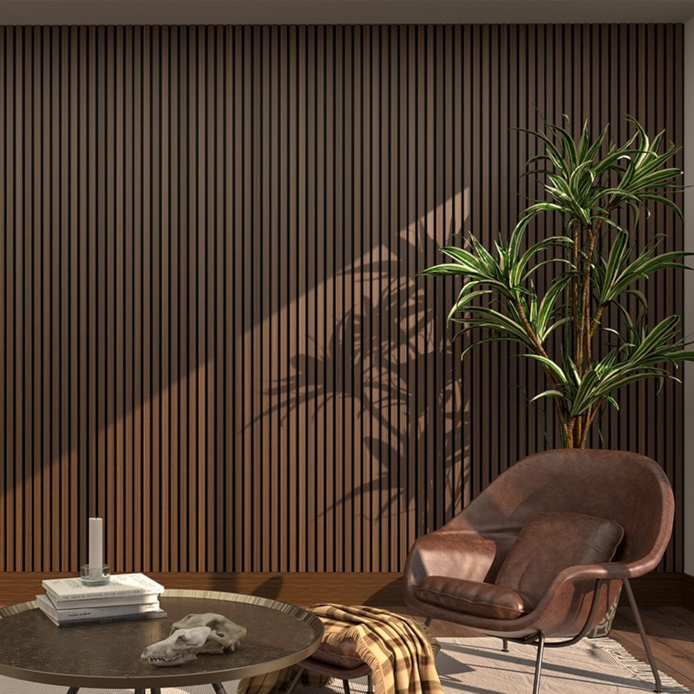Walnut - Immersive Acoustic 21mm Fully Finished Wall Panelling (116638)