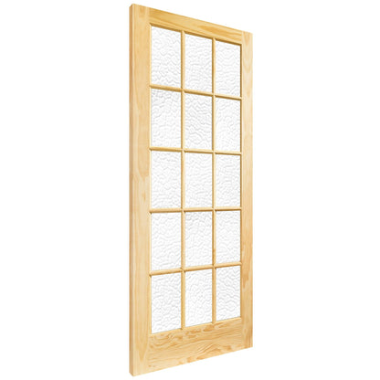 Clear Pine Internal Unfinished SA 15 Flemish Glass Door (115801)