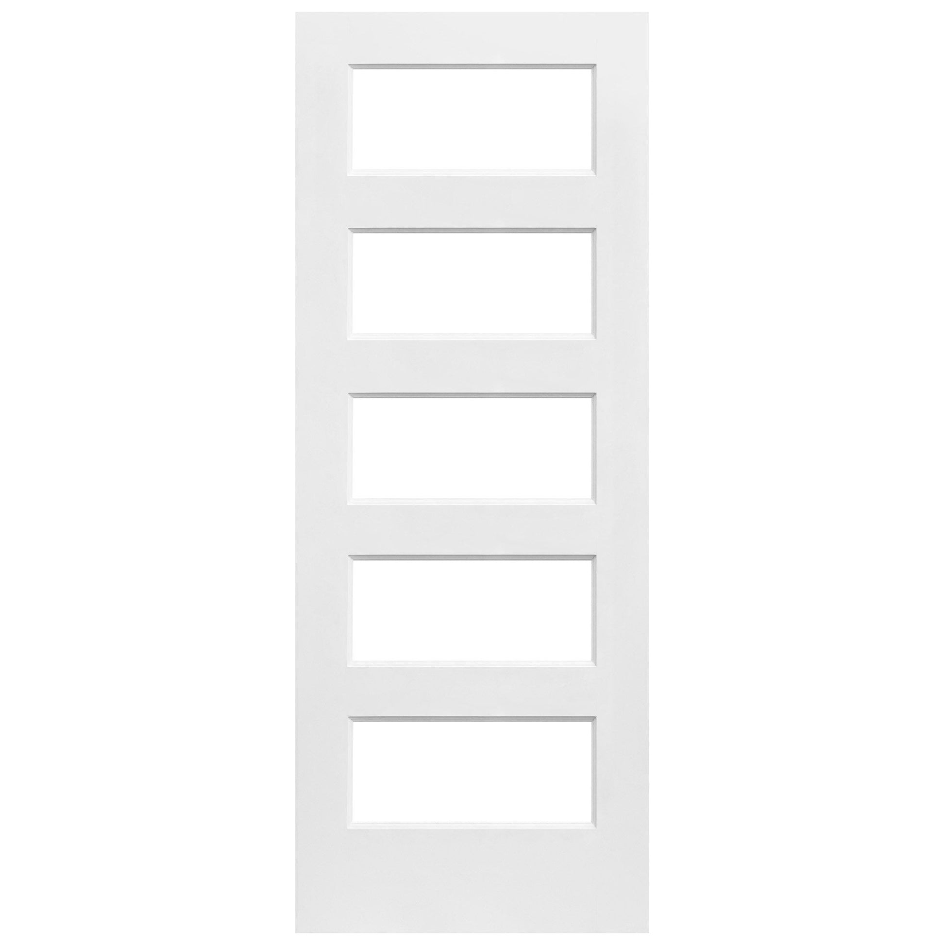 White Internal Primed 5 Light Clear Glass Harlem Door (116662)