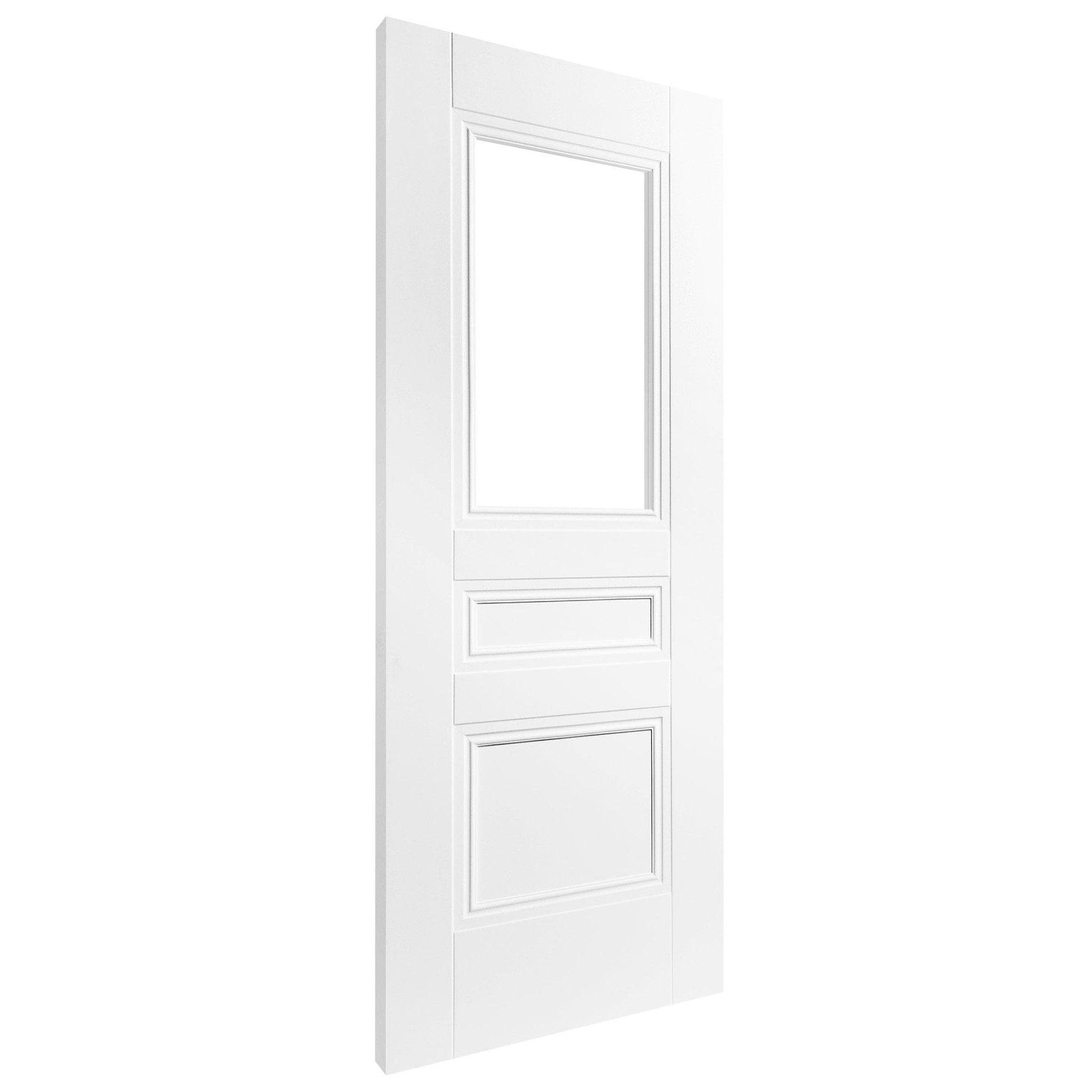 White Internal Primed Elegance Henley 2 Panel 1 Light Clear Glass Door (117398)