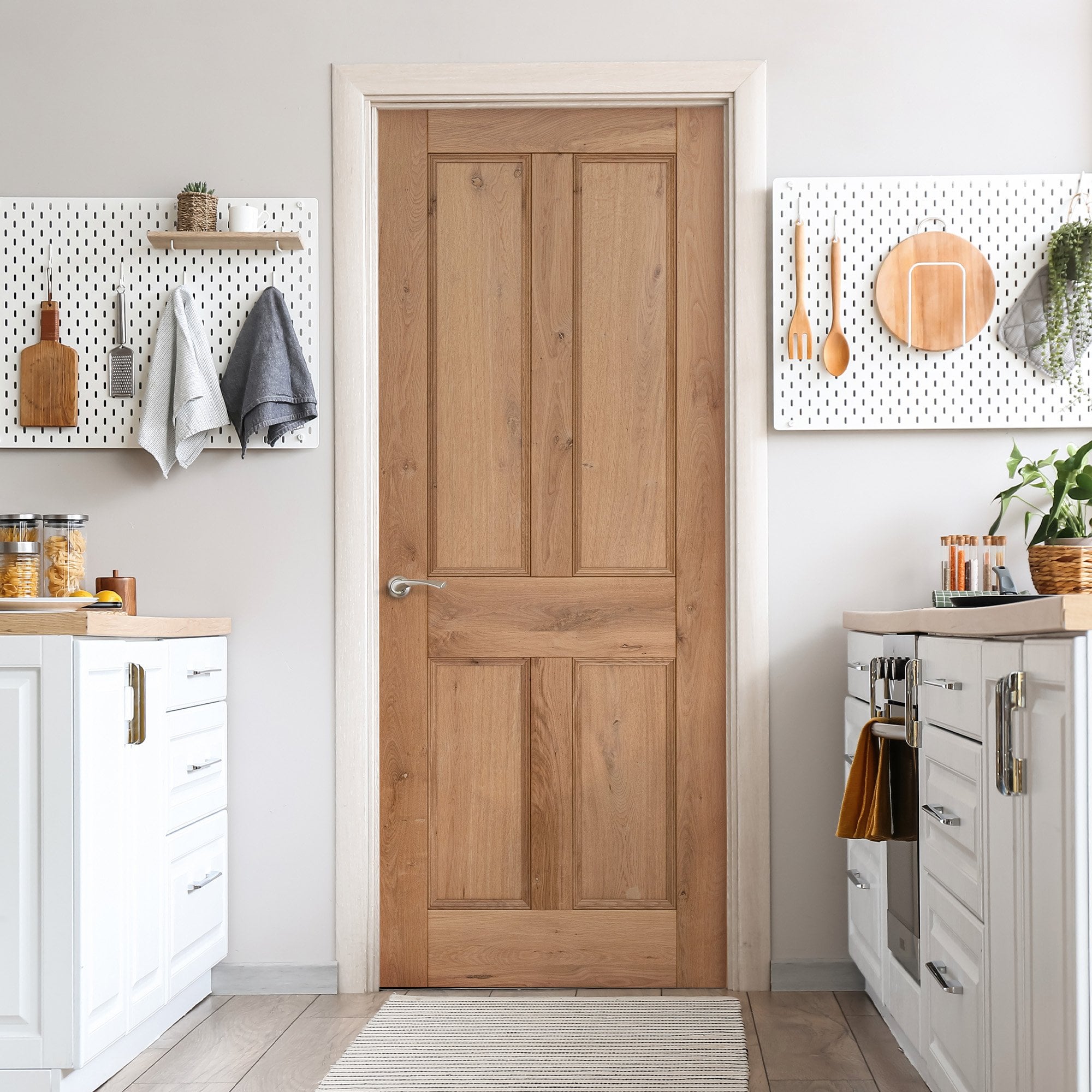 Liberty Doors Rustic Oak Internal Fully Finished Victorian 4 Panel