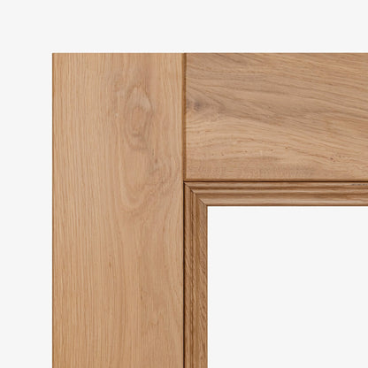 Internal Fully Finished Rustic Oak Victorian 2 Light Clear Glazed Door (118842)