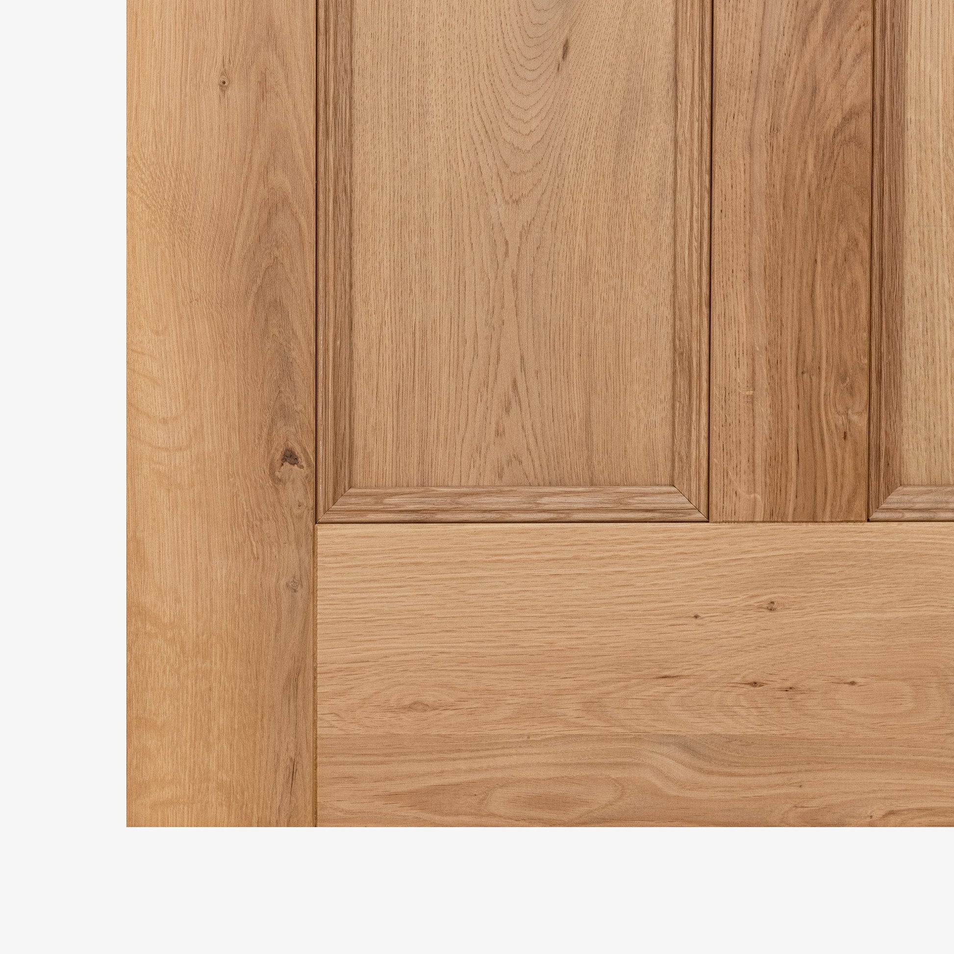 Internal Fully Finished Rustic Oak Victorian 2 Light Clear Glazed Door (118842)