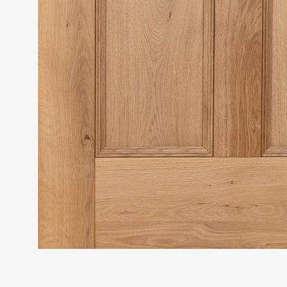 Internal Fully Finished Rustic Oak Victorian 2 Light Clear Glazed Door (118842)