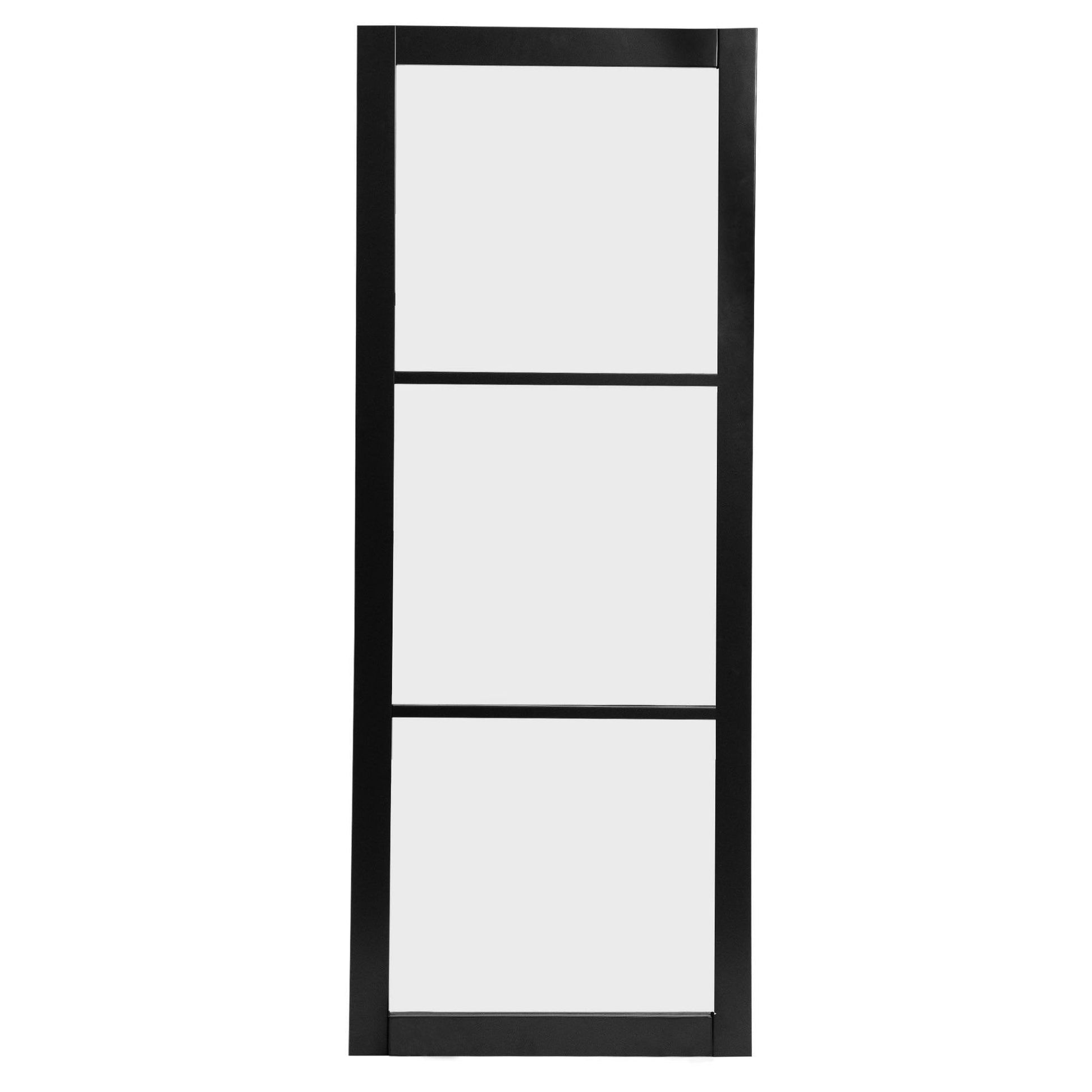 Graphite Black Internal Fully Finished Industrial Studio 3 Light Obscure Glass Door (119080)