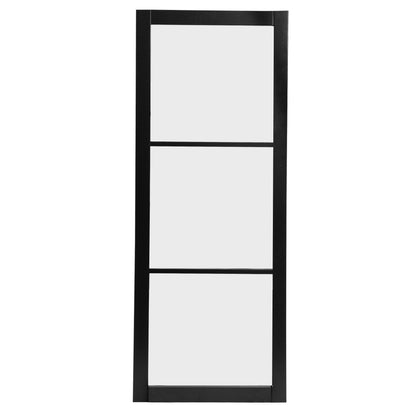 Graphite Black Internal Fully Finished Industrial Studio 3 Light Obscure Glass Door (119080)