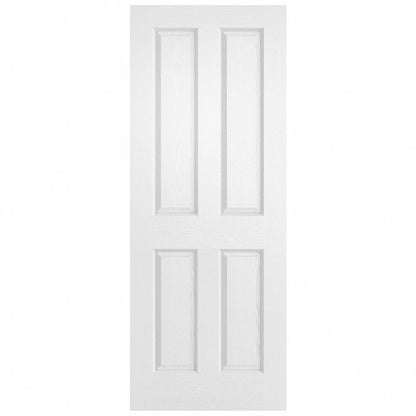 White Internal Fully Finished Lifestyle Textured 4 Panel Square Top Door (118972)