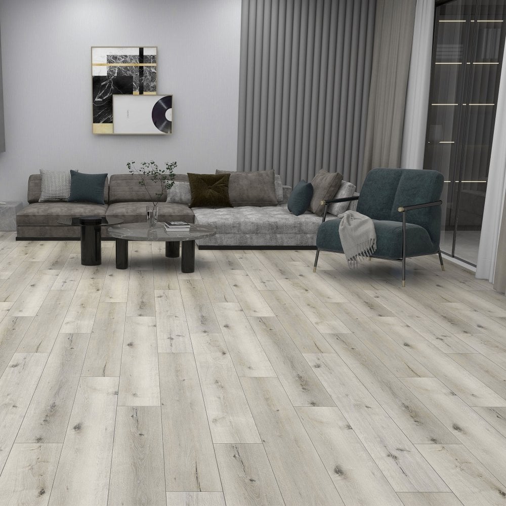 Liberty Floors | 5mm Luxury White Rock Oak Engineered Sample - SKU-305102 - SPC-LSP-005