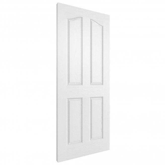 White Internal Primed Textured Lifestyle 4 Panel Arch Top Door (118841)